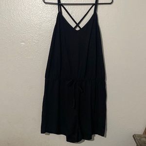 Cute black shorts romper